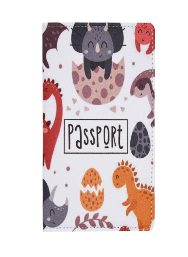 Snogisa Passport Cover for Kids, Women and Men,Travel Documents Organizer Protecto,Travel Passport Holder,Passport Holder Cover Travel Wallet (dinosaur) - Image 1